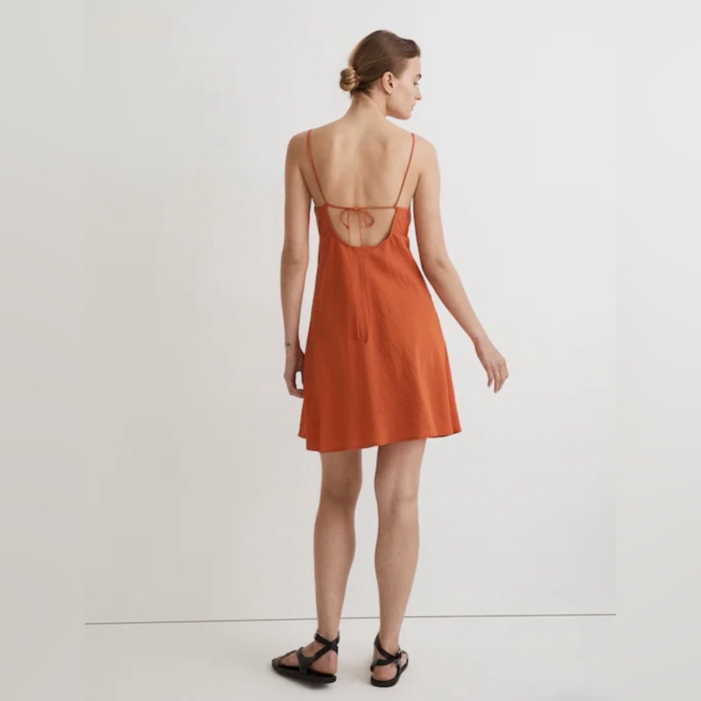 Madewell Layton Mini Slip Dress Orange - Festival Stagecoach Coachella - Picture 3 of 6